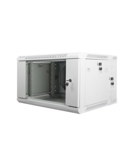 LANBERG SZAFA WISZĄCA DWUSEKCYJNA 19" 6U 600X600 (DRZWI SZKLANE, SZARA RAL7035)