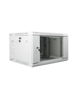 LANBERG SZAFA WISZĄCA DWUSEKCYJNA 19" 6U 600X600 (DRZWI SZKLANE, SZARA RAL7035)