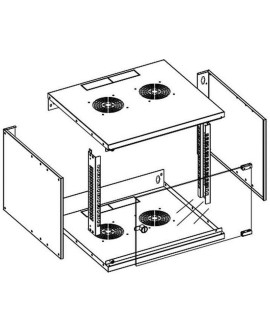 TECHLY SZAFKA WISZĄCA ECO 19 6U/450MM ZMONTOWANA C