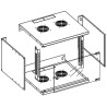 TECHLY SZAFKA WISZĄCA ECO 19 6U/450MM ZMONTOWANA C