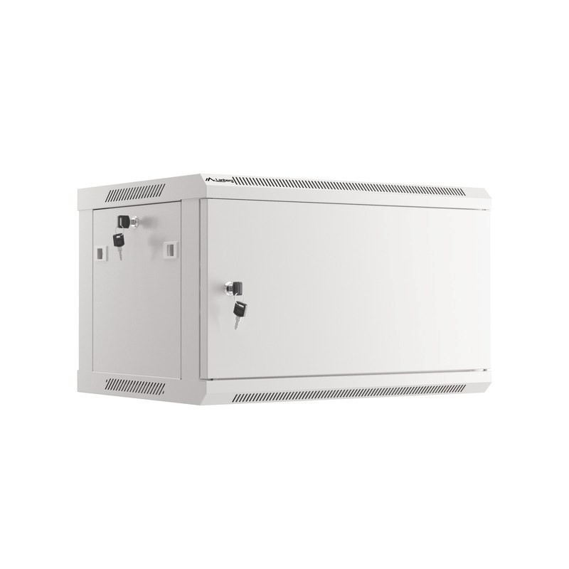 LANBERG SZAFA WISZĄCA RACK 19" 6U 600X450 DRZWI METALOWE SZARA (FLAT PACK) WF01-6406-00S