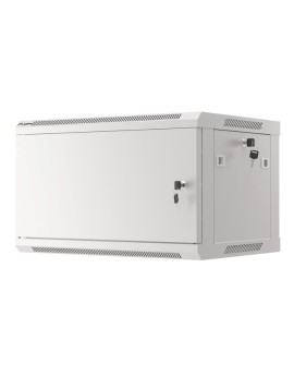LANBERG SZAFA WISZĄCA RACK 19" 6U 600X450 DRZWI METALOWE SZARA (FLAT PACK) WF01-6406-00S