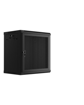 SZAFA INSTALACYJNA RACK WISZĄCA 19" 12U 600X450 CZARNA DRZWI PERFOROWANE LANBERG (FLAT PACK)