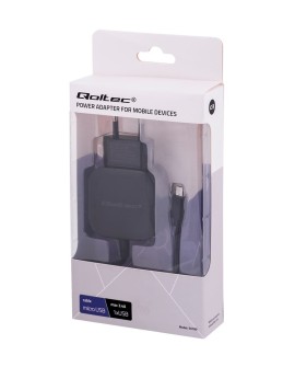 Ładowarka sieciowa Qoltec 50189 (3400 mA 17W Micro USB, USB)