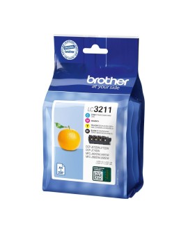 Brother LC3211VALDR nabój z tuszem 4 szt. Oryginalny Czarny, Cyjan, Purpurowy, Żółty