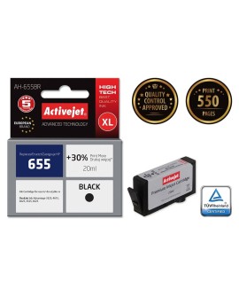 Activejet AH-655BR Tusz (zamiennik HP 655 CZ109AE Premium 20 ml czarny)