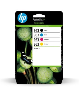 HP Zestaw 4 oryginalnych wkładów atramentowych 963 czarny/błękitny/purpurowy/żółty