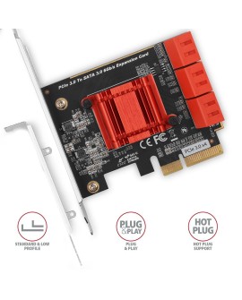 AXAGON PCES-SA6 Kontroler PCIe 6x wewn.
