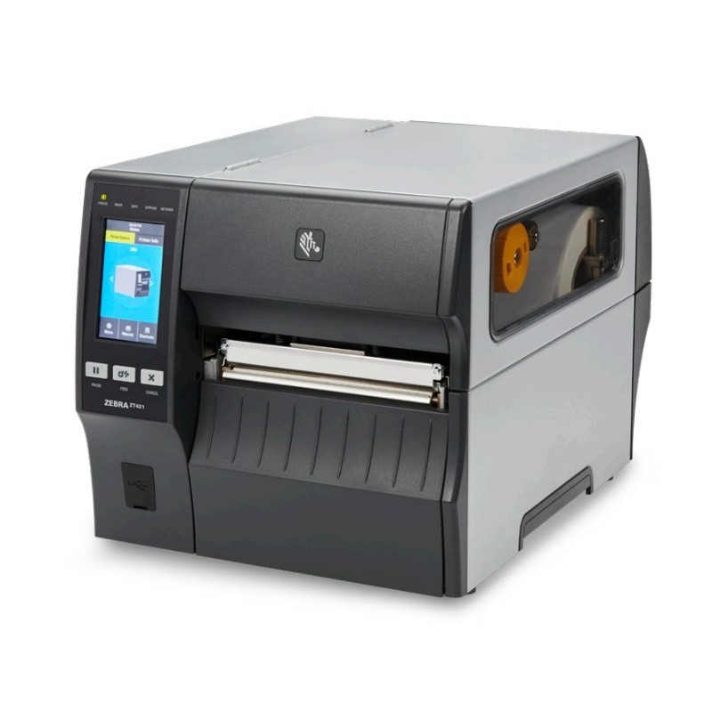 TT Printer ZT421 6", 203 dpi, Euro and UK Cord, Serial, USB, 10/100 Ethernet, Bluetooth 4.1/MFi, USB Host, EZPL