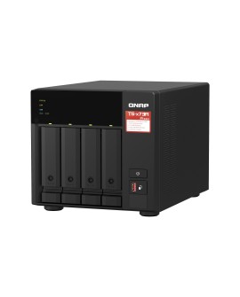 Qnap TS-473A-8G, Tower, 4 x 2.5"/3.5" SATA , AMD Ryzen V1500B 4C/8T, 8GB DDR4 (Max. 64GB), 2 x 2.5GbE, optional 10GbE, Single