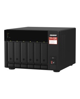 Qnap TS-673A-8G, Tower, 6 x 2.5"/3.5" SATA, AMD Ryzen V1500B 4C/8T, 8GB DDR4 (Max. 64GB), 2 x 2.5GbE, optional 10GbE, Single