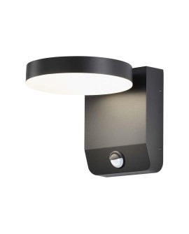 Projektor Oprawa Elewacyjna V-TAC 17W LED Czujnik Ruchu Okrągła Czarna IP65 VT-11020S-RD-B 4000K 2480lm