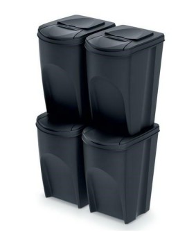 KEDEN KOSZ NA ŚMIECI SORTIBOX 35L SET 4 - SZARY KAMIENNY