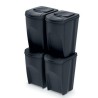KEDEN KOSZ NA ŚMIECI SORTIBOX 35L SET 4 - SZARY KAMIENNY
