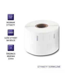 QOLTEC ETYKIETY DO DYMO LW-11354 | S0722540 | 57 X 32 MM | 1000 SZTUK