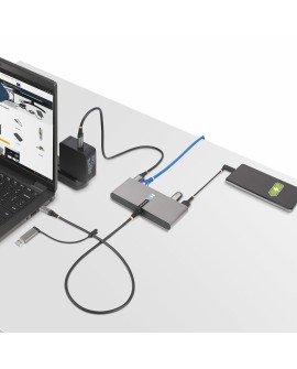 StarTech.com 5G2A1SGBB-USB-C-HUB stacja dokująca Przewodowa USB 3.2 Gen 1 (3.1 Gen 1) Type-C Szary
