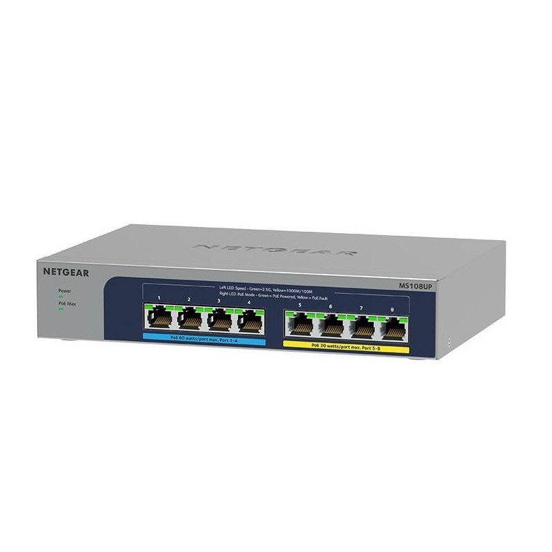 NETGEAR MS108UP - przełącznik - 8 porte - A