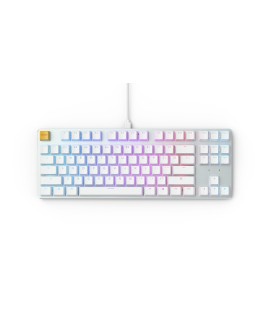 Glorious GMMK TKL White Ice Edition - Gateron Brown, układ amerykański