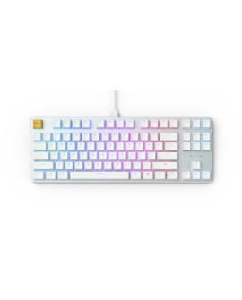 Glorious GMMK TKL White Ice Edition - Gateron Brown, układ amerykański