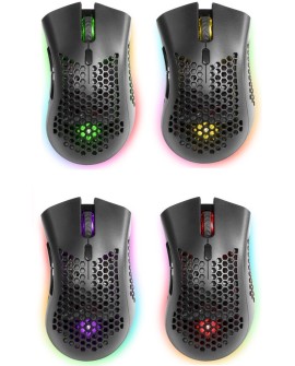 DEFENDER MYSZ BEZPRZEWODOWA GM-709L WARLOCK RF RGB 2400DPI 8P, 5 TRYBÓW PODŚWIETLENIA, DZIUROWANA 52709