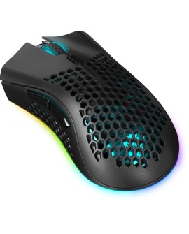 DEFENDER MYSZ BEZPRZEWODOWA GM-709L WARLOCK RF RGB 2400DPI 8P, 5 TRYBÓW PODŚWIETLENIA, DZIUROWANA 52709