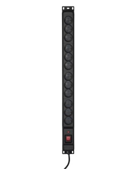 Listwa przeciwprzepięciowa Activejet COMBO/12gn/5m/cz (12 x UTE 10A (2500 W) 5m kolor czarny)