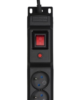 Listwa przeciwprzepięciowa Activejet COMBO/12gn/5m/cz (12 x UTE 10A (2500 W) 5m kolor czarny)