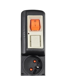 HSK DATA acar S8 PRO 8 Gniazdo(a) sieciowe 230 V Czarny 1,5 m