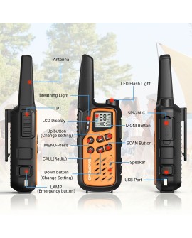 Krótkofalówka Baofeng BF-T25E pomarańczowa