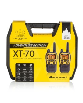Midland XT70 Adventure krótkofalówka 93 kan. 433.075 - 446.09375 MHz Czarny, Żółty