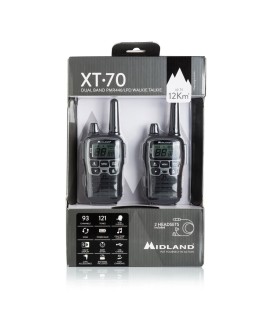 Midland XT70 krótkofalówka 24 kan. 446.00625 - 446.09375 MHz Czarny, Szary
