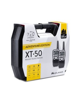 Midland XT50 Adventure krótkofalówka 24 kan. 446.00625 - 446.09375 MHz Czarny, Szary