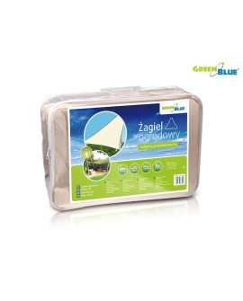 Żagiel ogrodowy zacieniacz UV poliester 3,6m trójkąt GreenBlue GB500 kremowy hydrofobowa powierzchnia