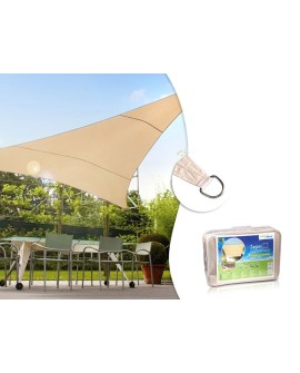 Żagiel ogrodowy zacieniacz UV poliester 3,6m trójkąt GreenBlue GB500 kremowy hydrofobowa powierzchnia