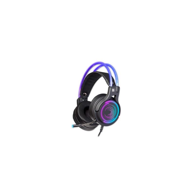 Defender Cosmo Pro RGB Gaming Headset, słuchawki z mikrofonem, przewodowa, czarna, 7.1 (virtual), 50 mm przetworniki typ USB