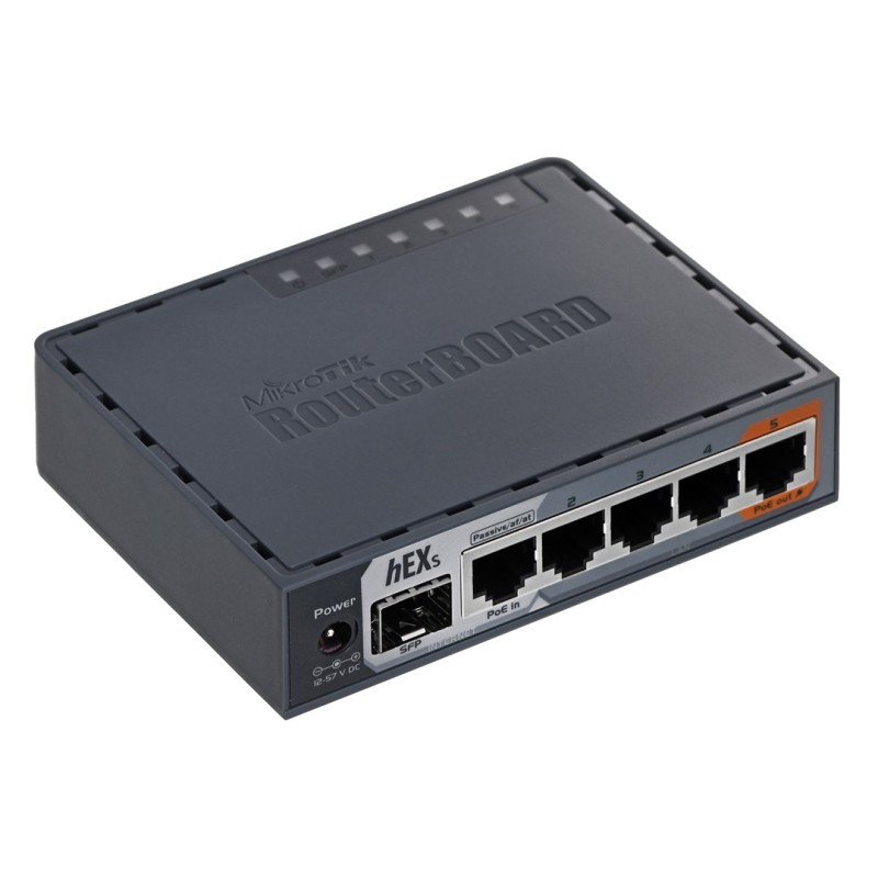 Router Mikrotik hEX S (RB760iGS) Total Ethernet  Ports:6 Architecture:MMIPS CPU core:2