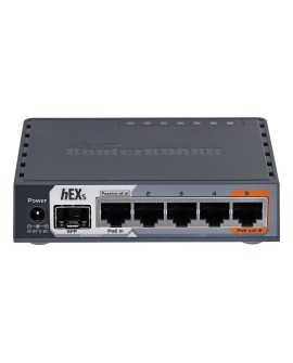 Router Mikrotik hEX S (RB760iGS) Total Ethernet  Ports:6 Architecture:MMIPS CPU core:2