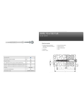 FISCHER KOŁEK ROZP.SXRL 10x100 FUS/50szt T40/SW13.