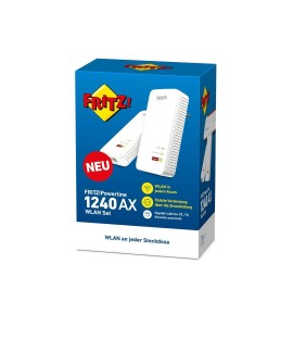 FRITZ!Powerline 1240 AX WLAN Set 1200 Mbit/s Przewodowa sieć LAN Wi-Fi Biały 2 szt.