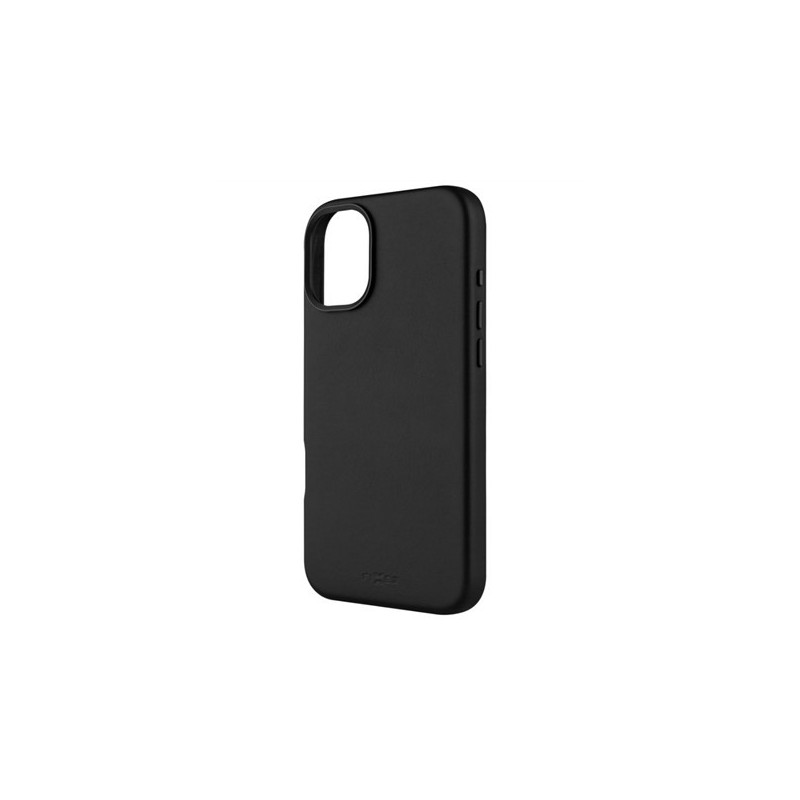 Naprawiono MagLeather | Tylna okładka | Jabłko | iPhone 16 Plus | Skóra | Czarny