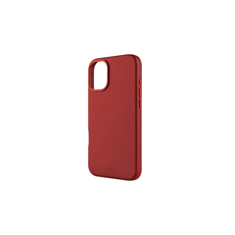 Naprawiono MagLeather | Tylna okładka | Jabłko | iPhone 16 Plus | Skóra | Czerwony
