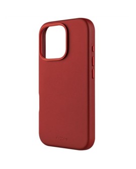 Naprawiono MagLeather | Tylna okładka | Jabłko | iPhone'a 16 Pro | Skóra | Czerwony