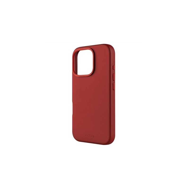 Naprawiono MagLeather | Tylna okładka | Jabłko | iPhone'a 16 Pro | Skóra | Czerwony