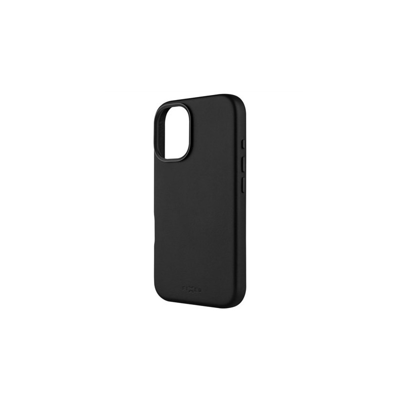 Naprawiono MagLeather | Tylna okładka | Jabłko | iPhone'a 16 | Skóra | Czarny