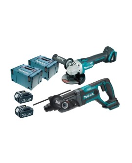 MAKITA.ZES.COMBO 18V DLX2153TJ1 DGA504+DHR241 2x5,0Ah ...