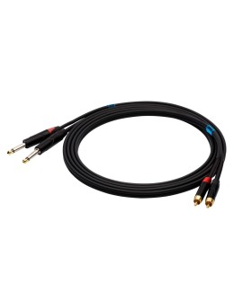 SSQ RCAJM1 - kabel 1 metrowy 2xRCA- 2x JACK MONO 6,3mm