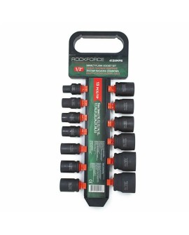 ROCKFORCE NASADKI UDAROWE KRÓTKIE 13szt.1/2" 10-32mm /WIESZAK