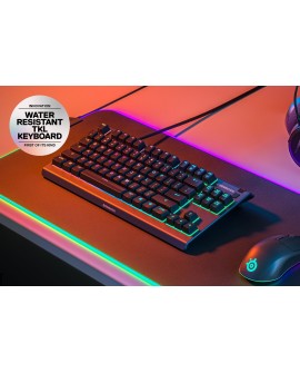 Klawiatura gamingowa SteelSeries Apex 3 Tenkeyless Klawiatura do gier Światło LED RGB Amerykańskie przewodowe przełączniki