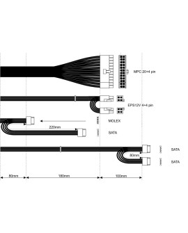 Akyga AK-T1-300 moduł zasilaczy 300 W 24-pin ATX TFX Aluminium