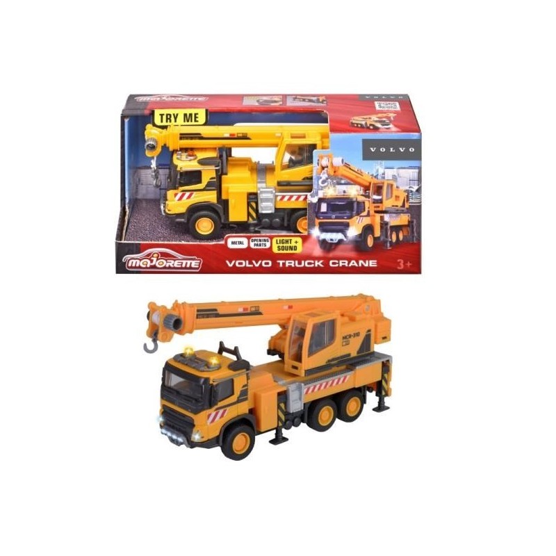Majorette GS Volvo ciężarówka z dźwigiem 22cm
